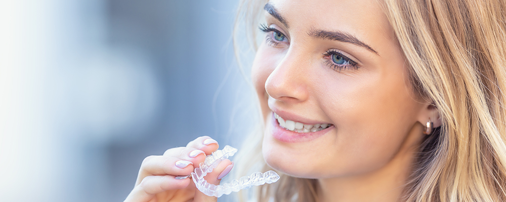 Woman with Invisalign